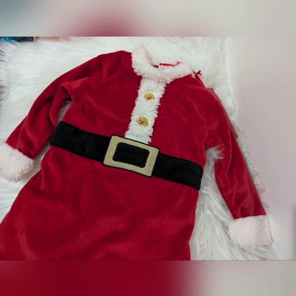 LAST ONE Zara Christmas Collection Baby Velour Santa Suit Outfit 1-6 mos New! - Picture 2 of 9